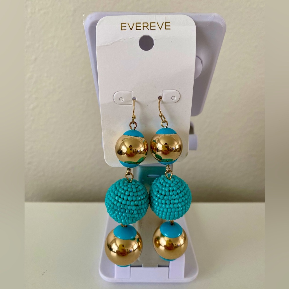 Evereve Turquoise Beaded Drop Earrings